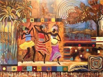 質感のあるアフリカの生活 Oil Paintings